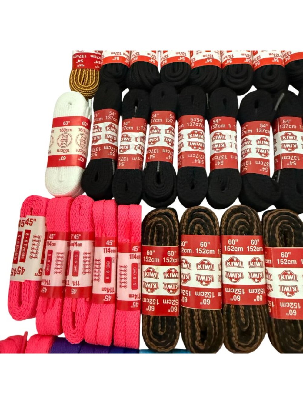 NWT Lot 98 Pairs Kiwi Vans Unbranded Various Colors Standard Outdoor ShoeLaces - Picture 5 of 10